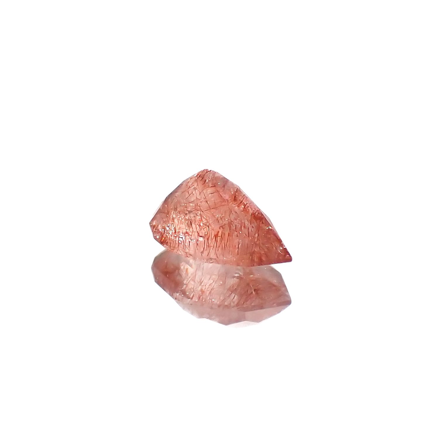 ◇カスタムカット◇ストロベリークォーツ カザフスタン産 0.89ct[240125490]8.1x5.3mm前後