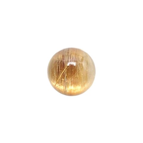 ルチルクォーツ(宝石名ルチルレイテッド・クォーツ) ブラジル産 識別済 3.04ct / 8.3×8.3mm前後 [251013309]