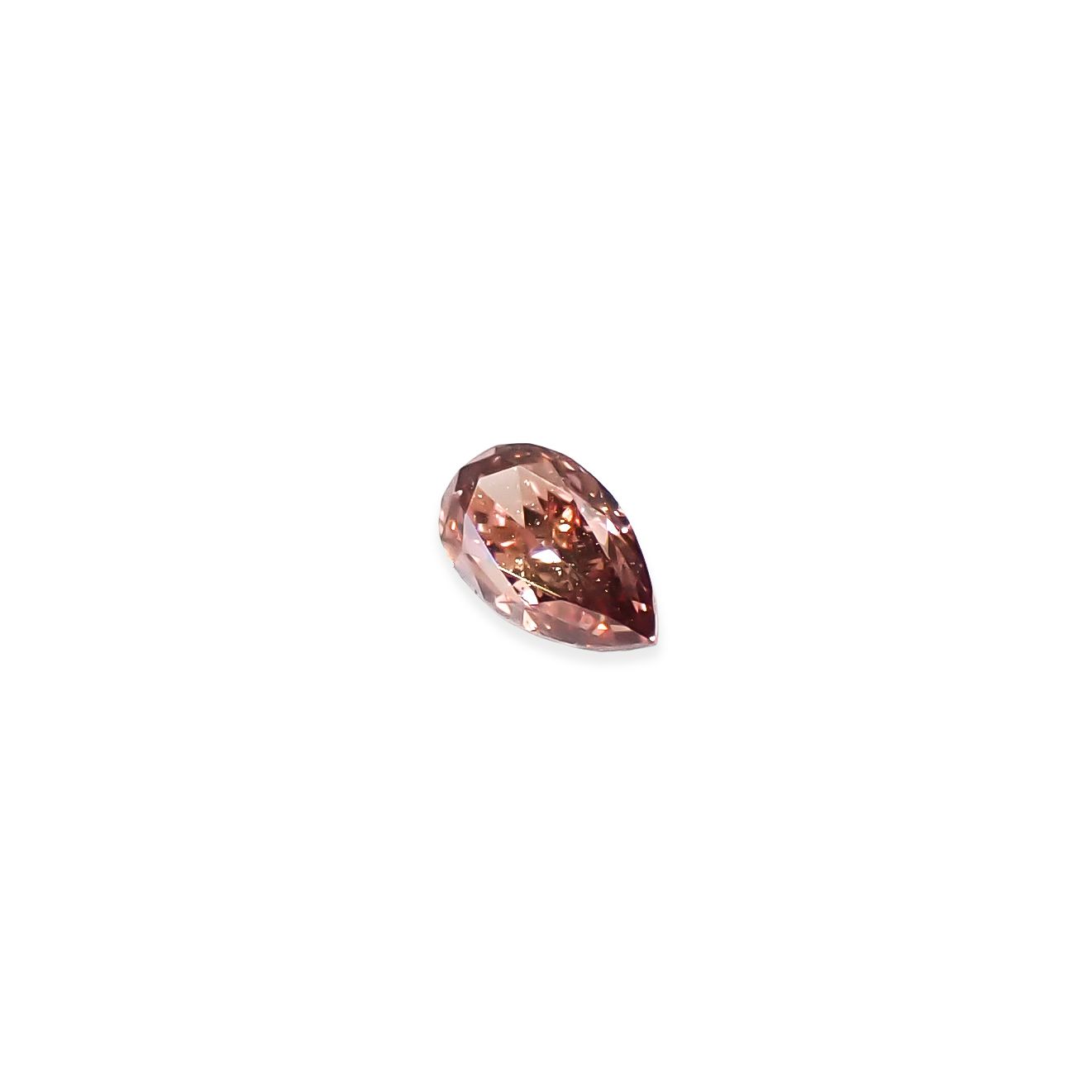 ピンクダイヤモンド(宝石名ダイアモンド VS-2/FANCY DEEP BROWNISH PINK) 0.037ct ソ付(AGT)[250129708]2.63x1.58mm前後