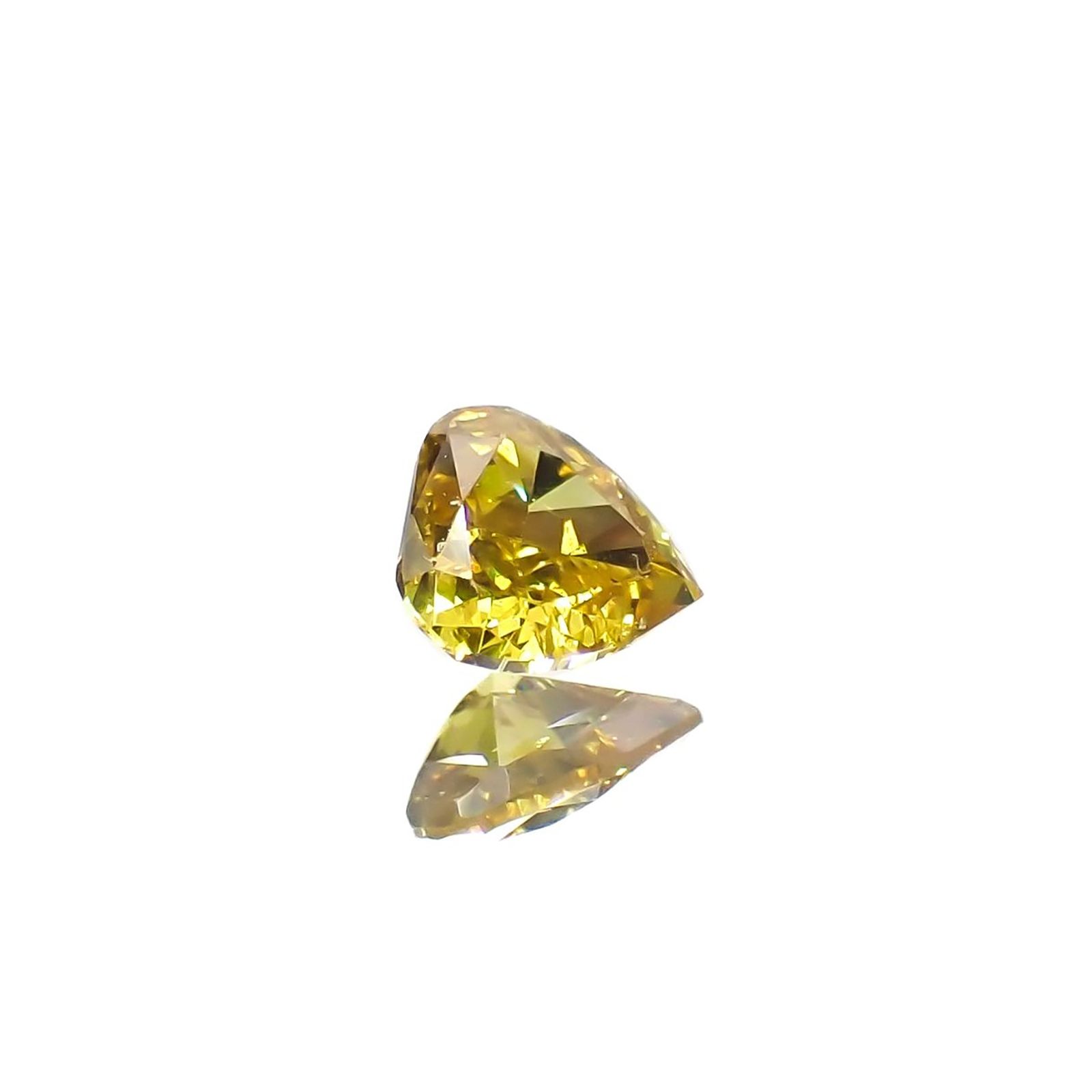 イエローダイヤモンド I-1 | FANCY DEEP ORANGY YELLOW(宝石名ダイアモンド) ソ付(CGL) 0.109ct / 3.22x3.27mm前後 [260625394]