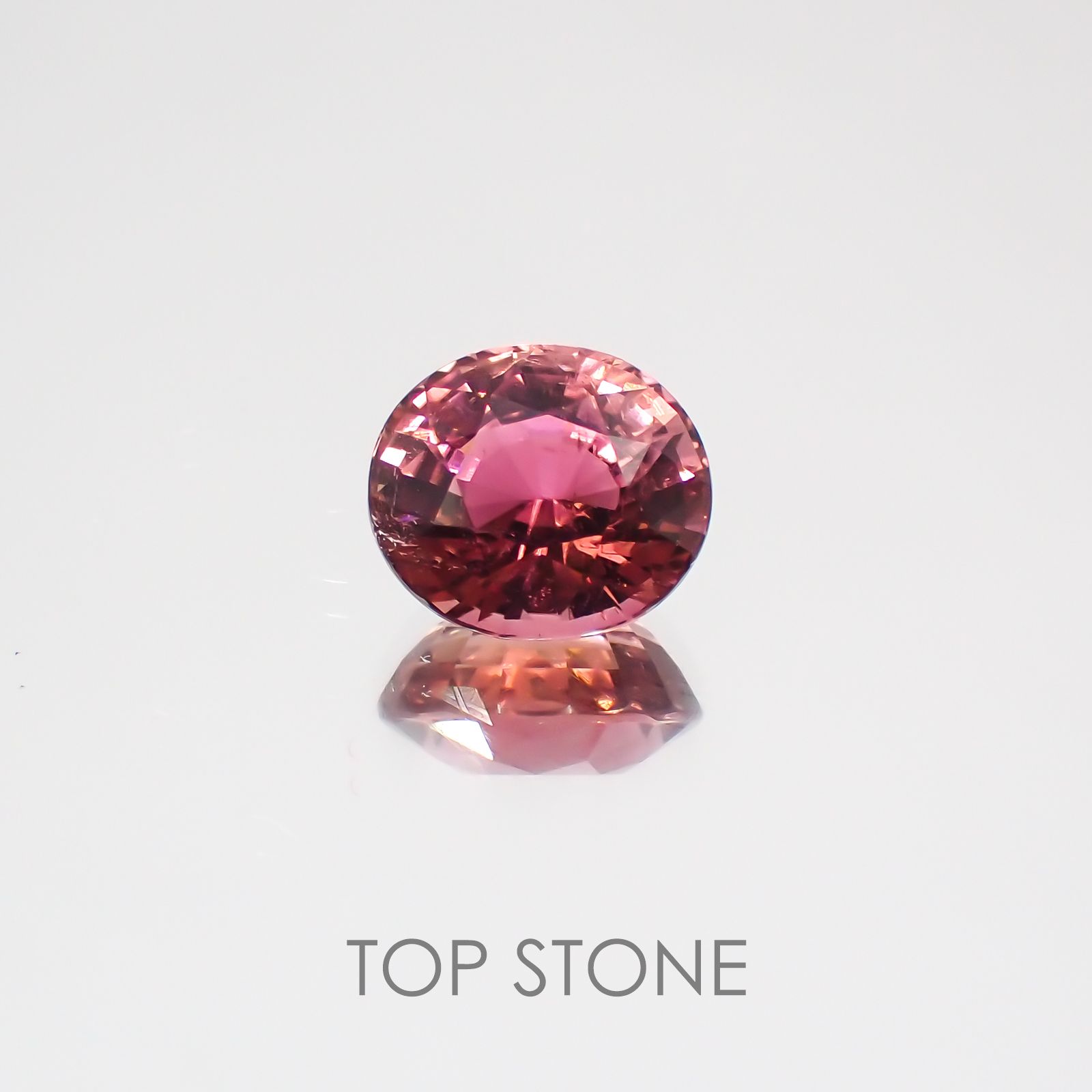 ピンクトルマリン パパラチャカラー ルワンダ産 ルース 1.99ct[21029983]8.2×7.2mm前後