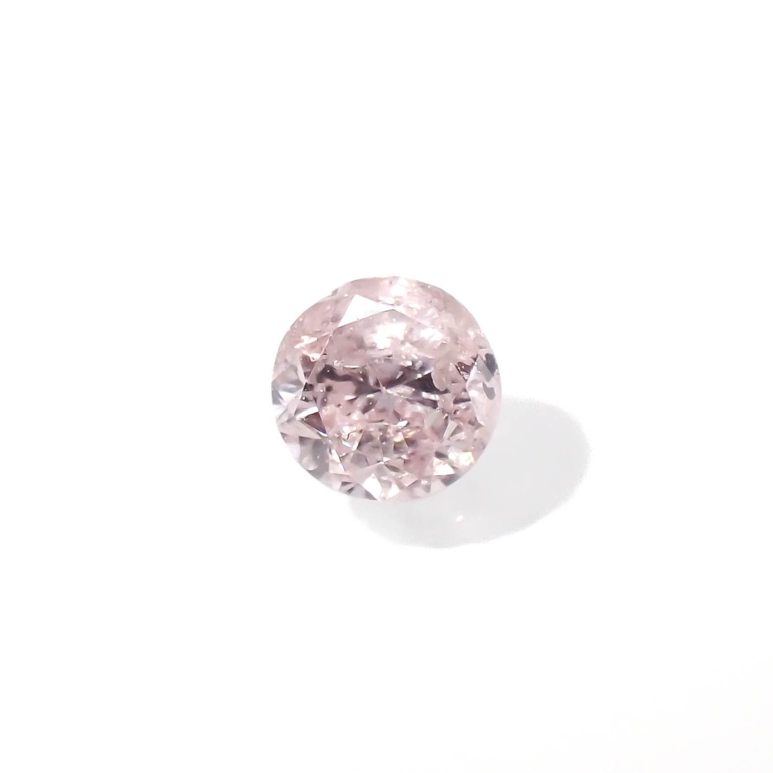 ピンクダイヤモンド(宝石名ダイアモンド I-2/LIGHT PINK) 0.072ct ソ付(CGL)[230321209]2.52x2.56mm前後