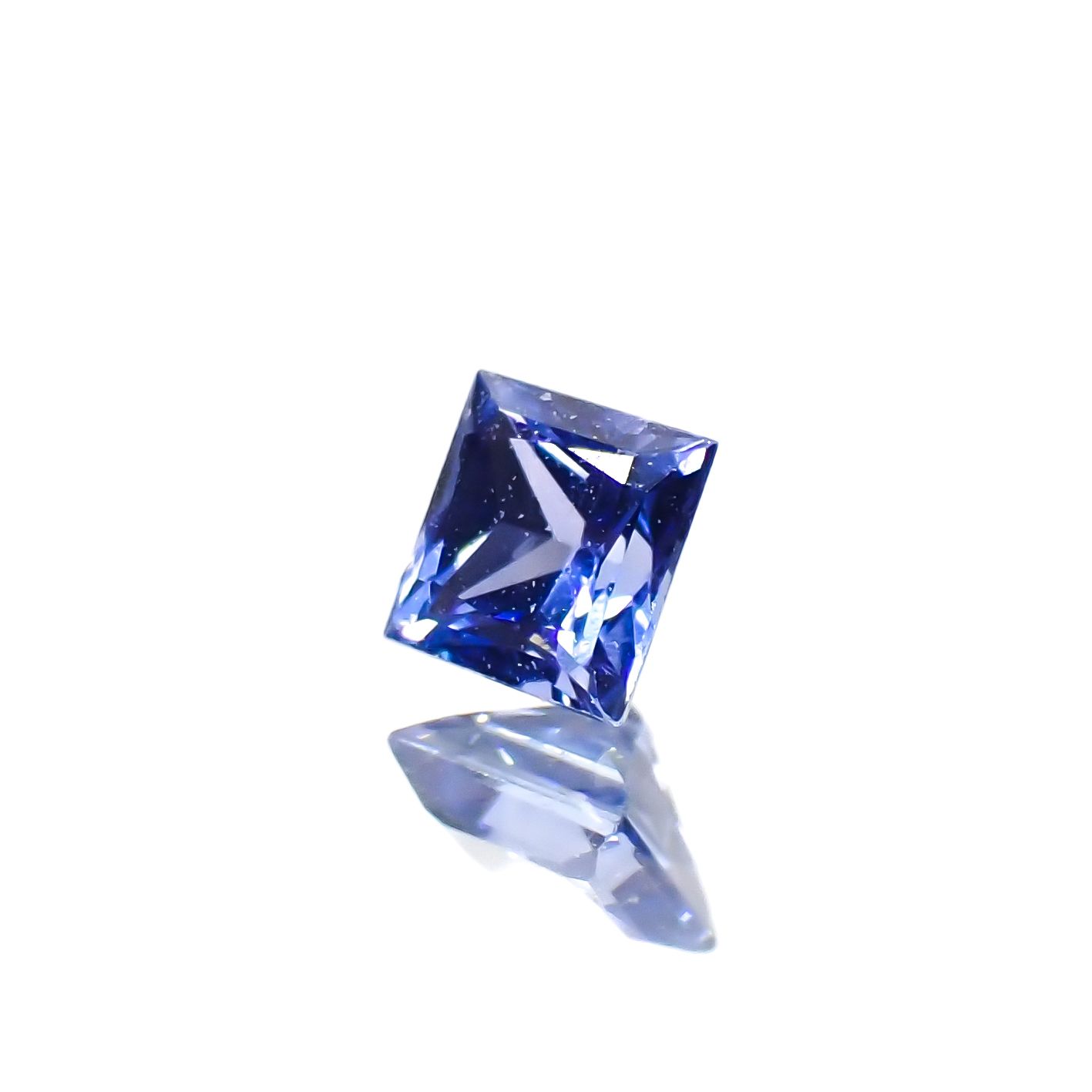 ◇プリンセスカット◇サファイア(宝石名サファイア)スリランカ産 0.12ct 識別済[230622448]2.7x2.7mm前後