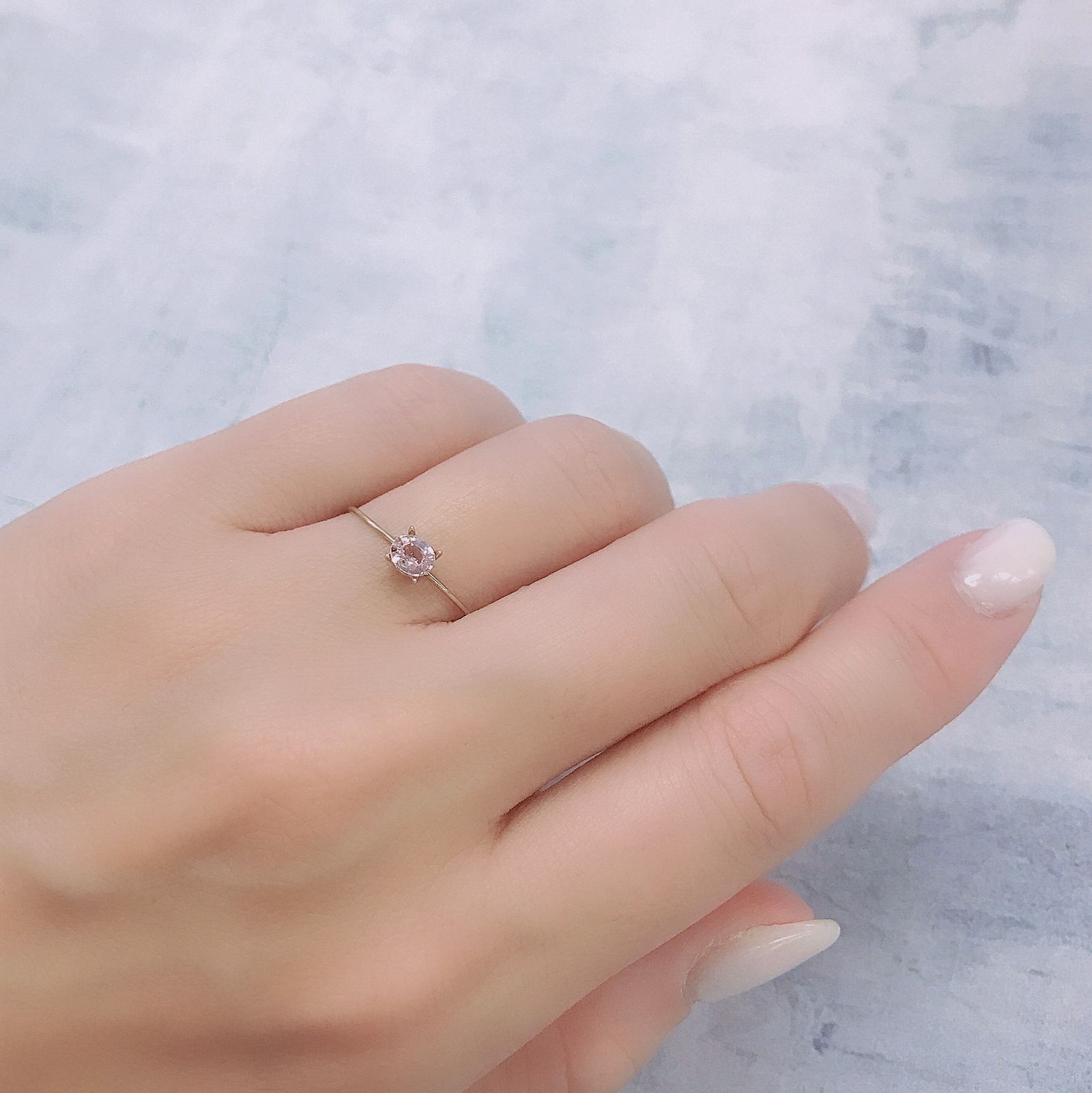 パパラチャサファイア(宝石名サファイア/別名パパラチャ・サファイア)スリランカ産 0.312ct ソ付(日独)[220616594]4.4x3.5mm前後