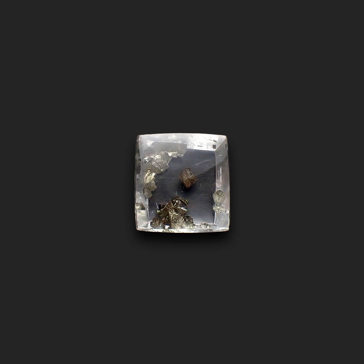 パイライトインクォーツ ブラジル産 11.47ct[240225920]13.9x13.3mm前後