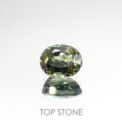 バイカラーサファイア(宝石名サファイア) マダガスカル/スリランカ産 1.518ct ソ付(彩珠)[210912481]7×6mm前後