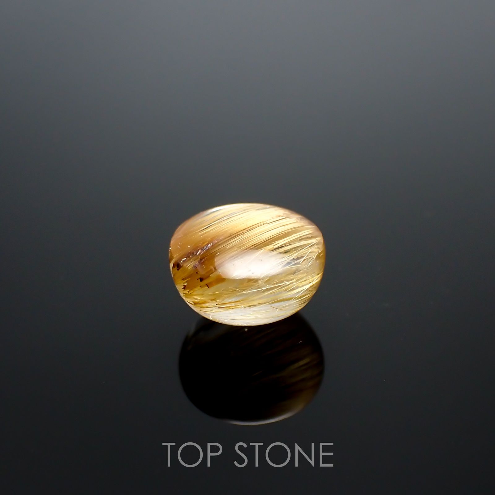 ルチルクォーツ(宝石名ルチルレイテッド・クォーツ) ブラジル産 2.44ct 識別済[210913306]7.9×7.9mm前後