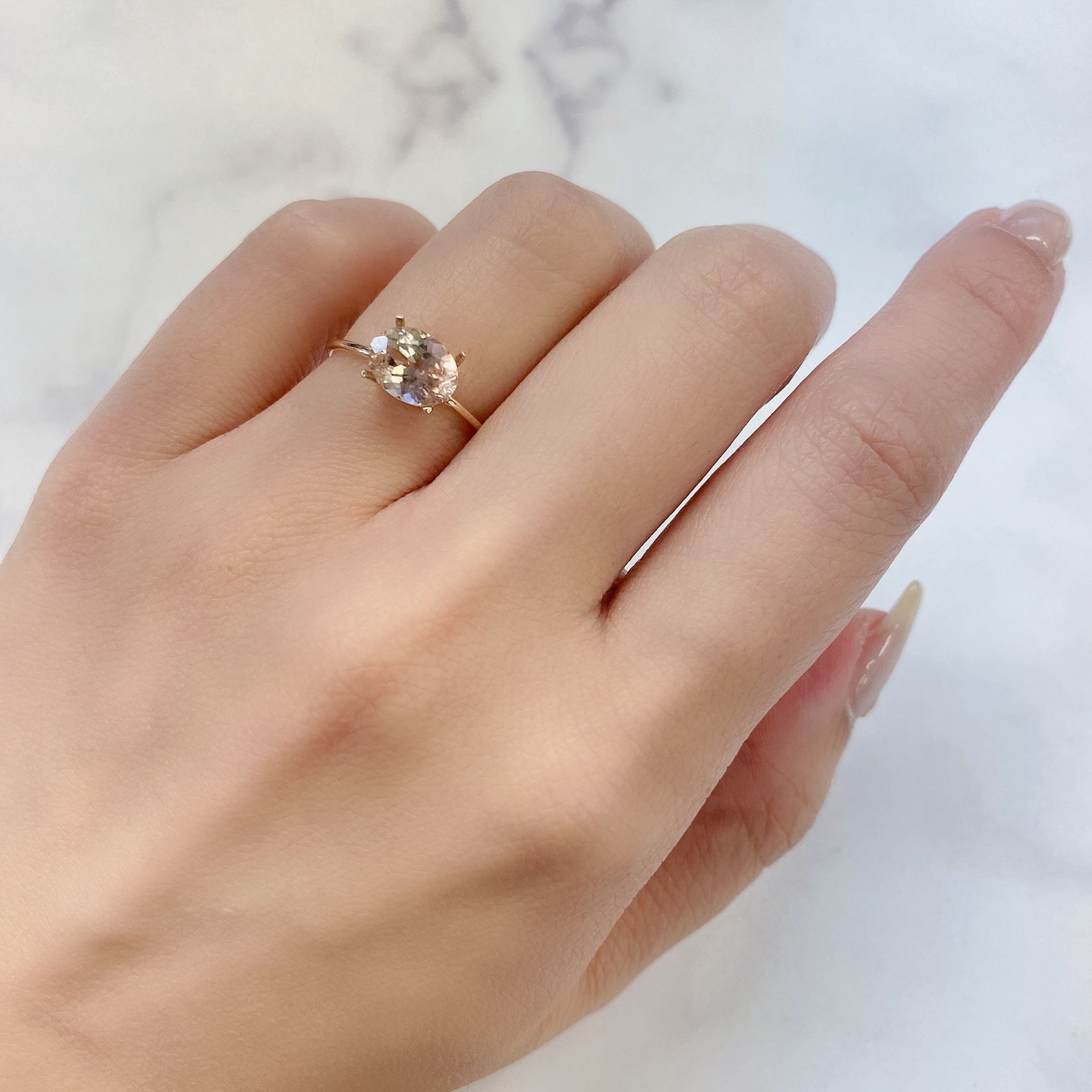 パーティカラートルマリン(宝石名パーティカラード・トルマリン) ブラジル産 1.467ct ソ付(彩珠)[210711885]8.1×6.1mm前後