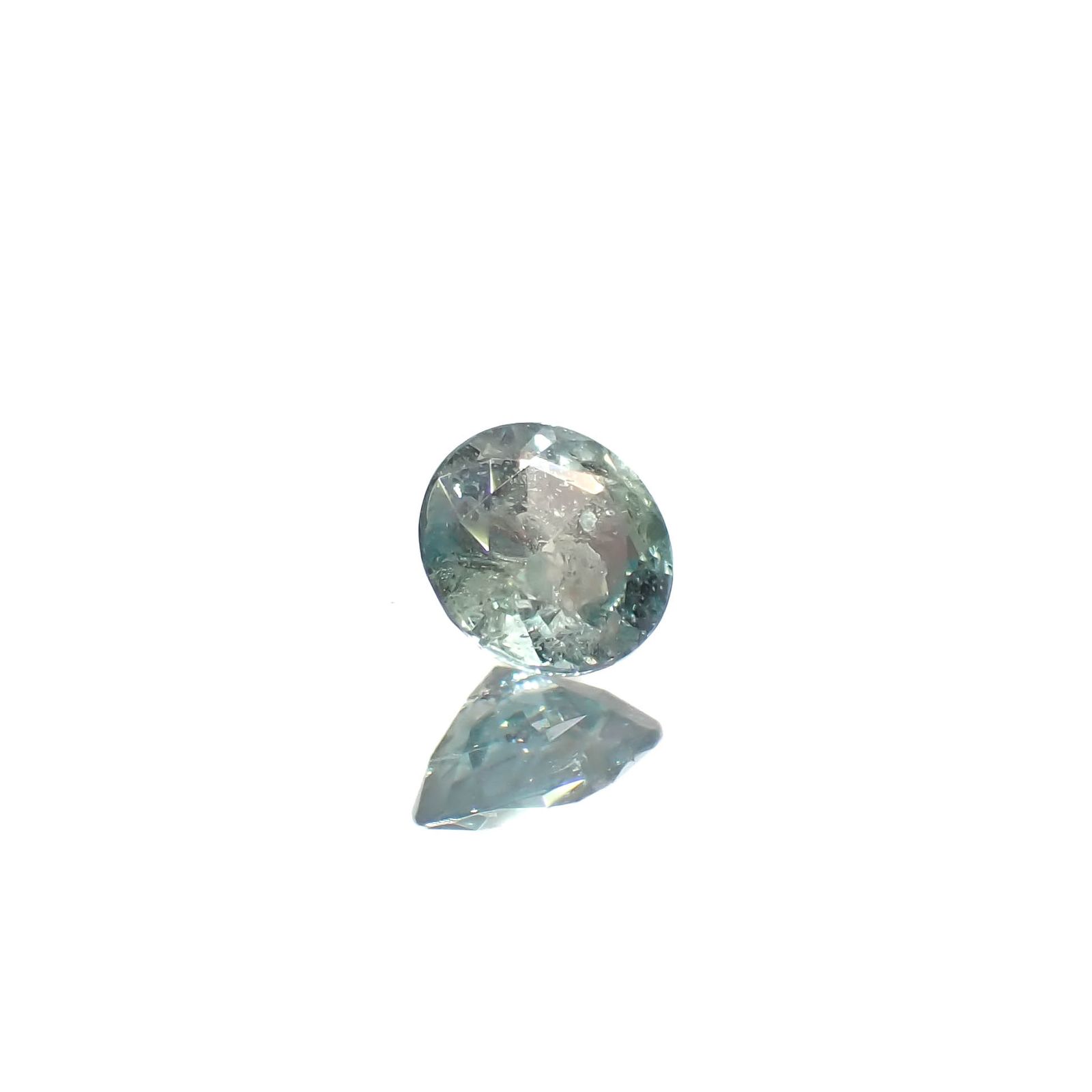シルキーアレキサンドライト ブラジル・ミナスジェライス州ヘマチタ鉱山産 0.16ct[240627966]3.4x3.4mm前後