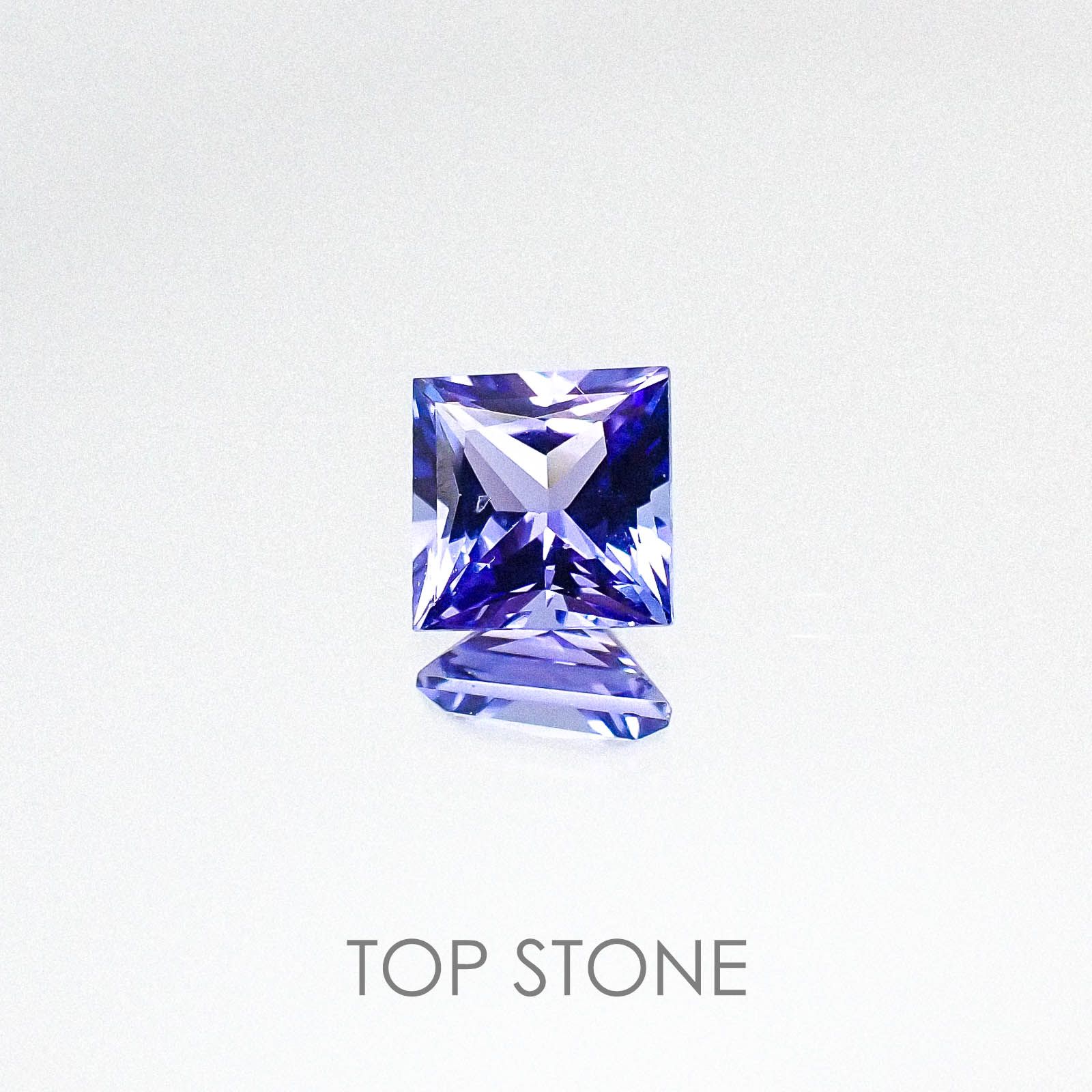 ◇プリンセスカット◇タンザナイト(宝石名タンザナイト)タンザニア産 0.87ct 識別済[220817263]5.4x5.4mm前後