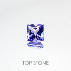 ◇プリンセスカット◇タンザナイト(宝石名タンザナイト)タンザニア産 0.87ct 識別済[220817263]5.4x5.4mm前後