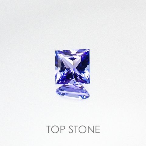 ◇プリンセスカット◇タンザナイト(宝石名タンザナイト)タンザニア産 0.87ct 識別済[220817263]5.4x5.4mm前後