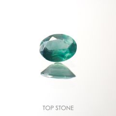 グリーンアパタイト(ノーブルモロキサイト)(宝石名アパタイト) マダガスカル産 0.26ct 識別済[211013537]4.9×3.8mm前後