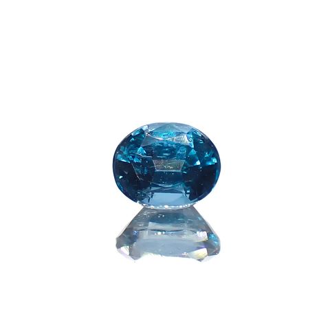 オーシャンブルーカイヤナイト(宝石名カイヤナイト)インド・オリッサ州産 0.54ct 識別済[240929160]5.1x4.1mm前後