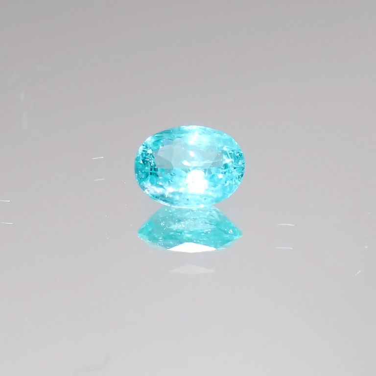 パライバトルマリン(宝石名トルマリン/別名パライバ・トルマリン) ブラジル・キントス鉱山産 0.163ct ソ付(宝貴協)[20106455]4.0×3.0mm前後