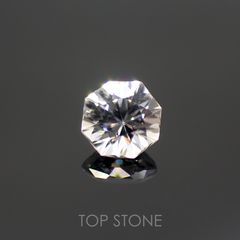 ◇オクタゴンカット◇カラーレスジルコン(宝石名ホワイト・ジルコン)スリランカ/カンボジア産 0.80ct 識別済[220114283]4.9x4.8mm前後