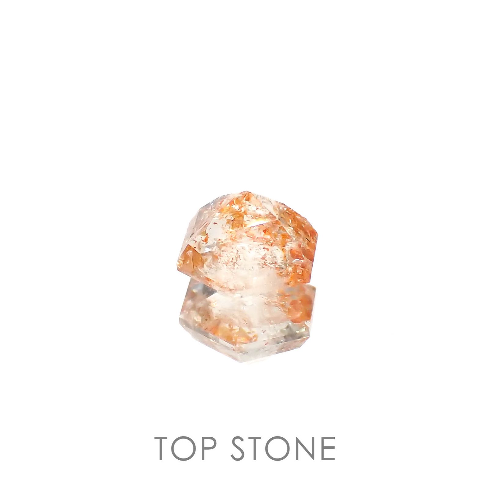 ◇ヘキサゴンカット◇イリュージョンサンストーン タンザニア産 1.32ct[230320952]6.8x6.6mm前後