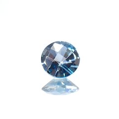 ◇チェッカーカット◇ロンドンブルートパーズ(宝石名ブルー・トパーズ) ブラジル産 1.02ct 識別済[210913040]6.5×6.5mm前後