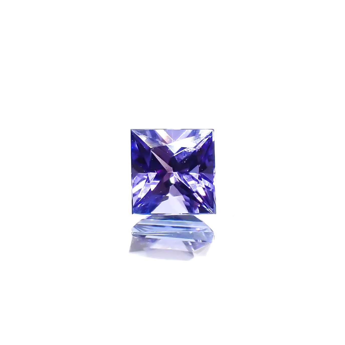 ◇プリンセスカット◇タンザナイト タンザニア産 0.43ct[240427142]4.2x4.1mm前後