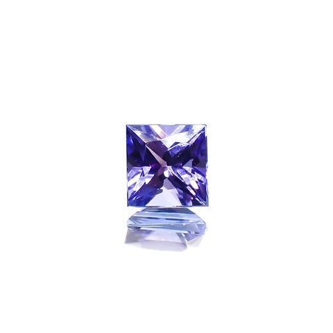 ◇プリンセスカット◇タンザナイト タンザニア産 0.43ct[240427142]4.2x4.1mm前後