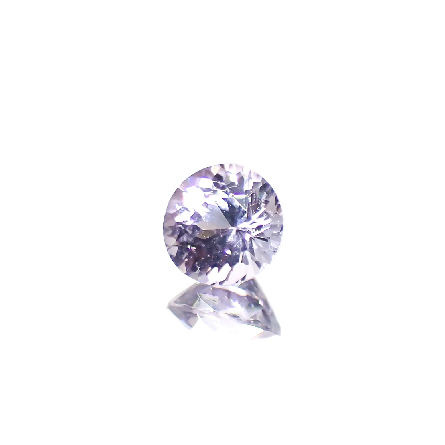 ラベンダースピネル(宝石名スピネル)ビルマ/マダガスカル産 0.47ct 識別済[241029264]4.7x4.6mm前後