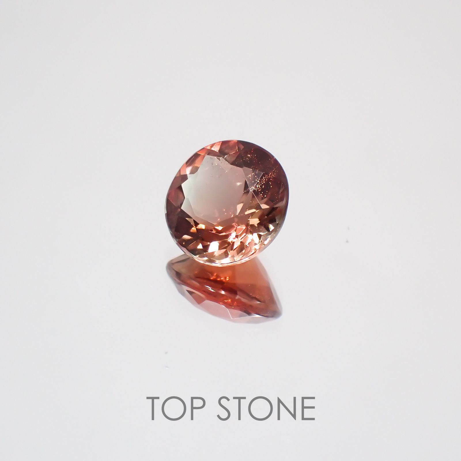 バイカラーオレゴンサンストーン アメリカ産 ルース 1.71ct[210410540]8×7.9mm前後