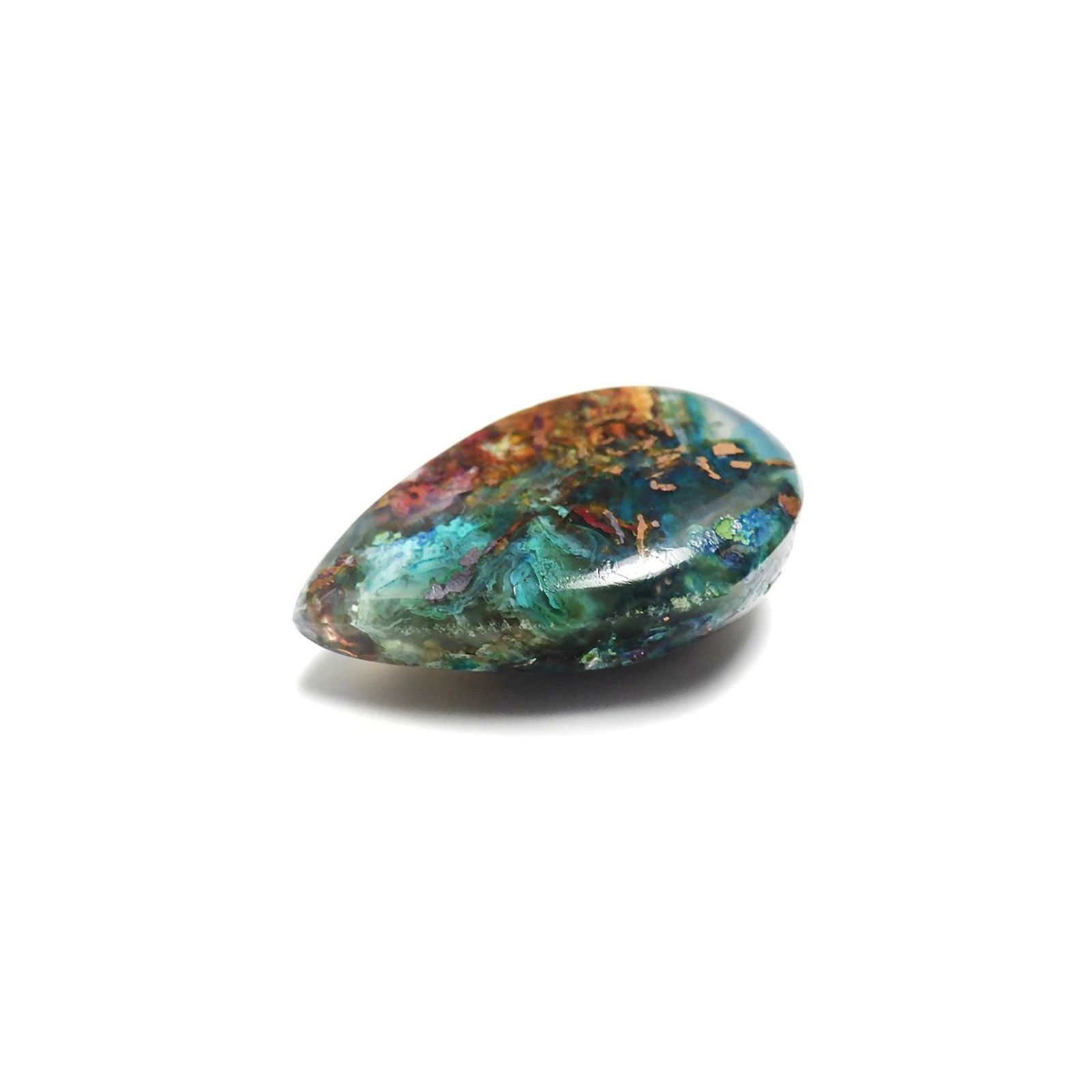 コッパークリソコラインカルセドニー インドネシア産 18.61ct / 21.3x14.5mm前後 [240125550]