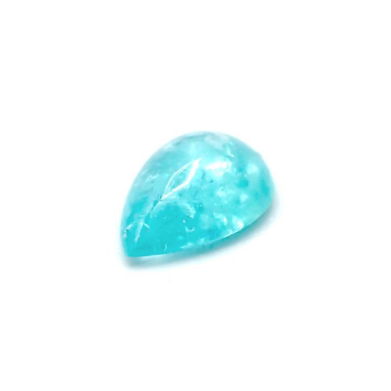 パライバトルマリン(宝石名トルマリン/別名パライバ・トルマリン)ブラジル・キントス鉱山産 0.586ct ソ付(宝貴協)[231224365]7x5mm前後