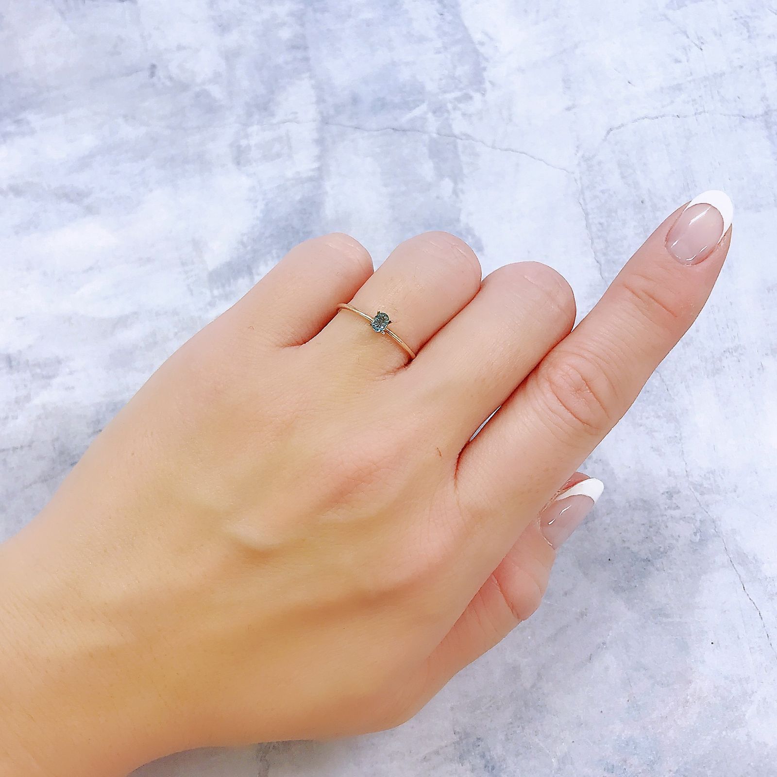 ブルーグリーンコーネルピン(宝石名コーネルピン)タンザニア産 0.12ct 識別済[221219245]3.3x2.5mm前後
