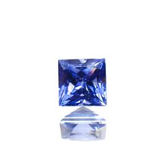 ◇プリンセスカット◇サファイア(宝石名サファイア)スリランカ産 0.12ct 識別済[230622448]2.7x2.7mm前後