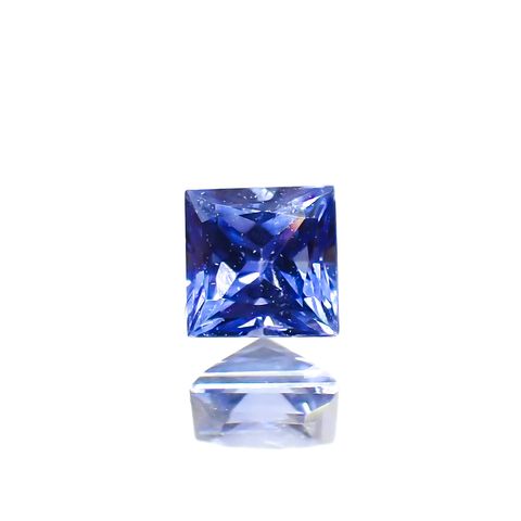 ◇プリンセスカット◇サファイア(宝石名サファイア)スリランカ産 0.12ct 識別済[230622448]2.7x2.7mm前後