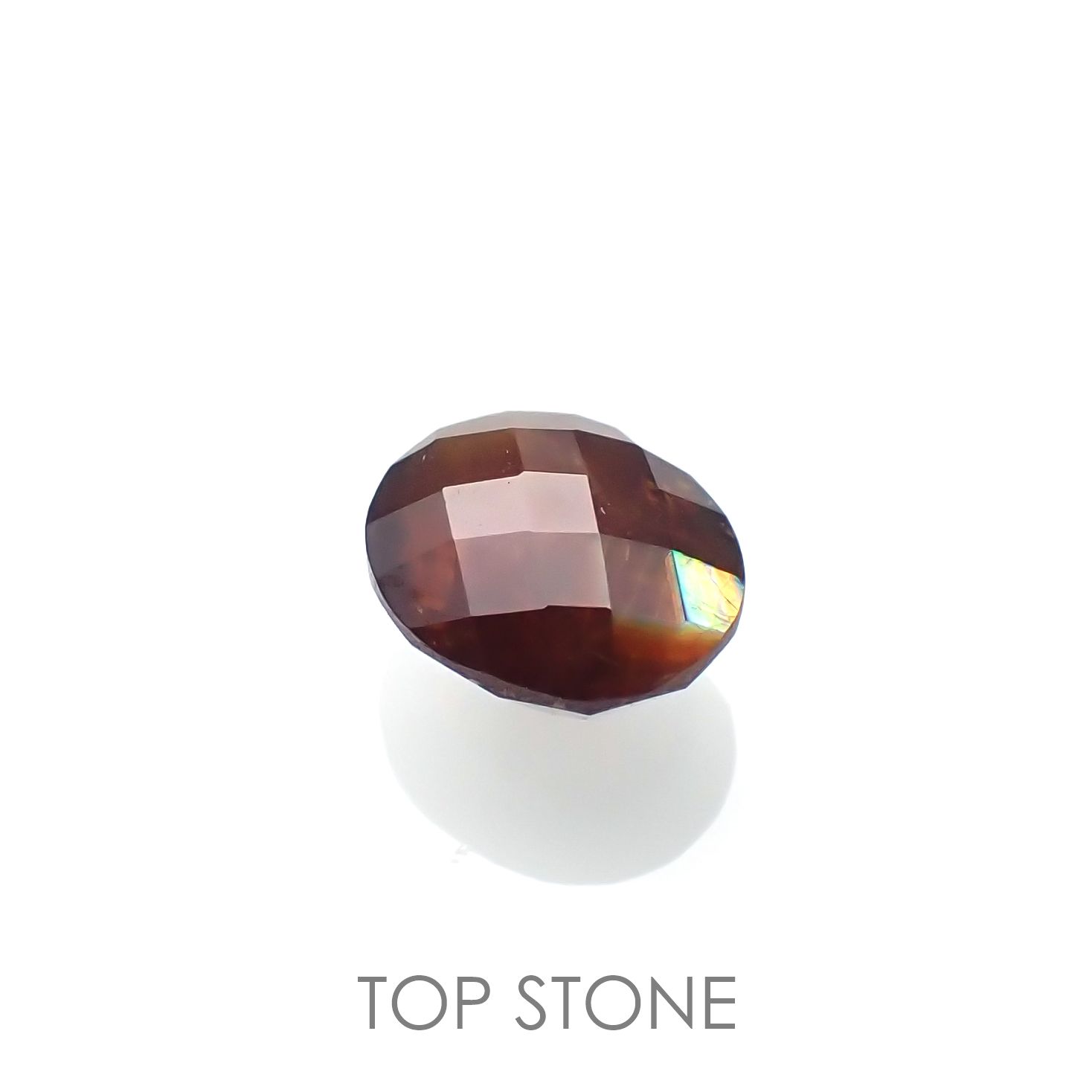 レインボーガーネット(宝石名レインボー アンドラダイト・ガーネット) 日本・奈良県産 1.18ct 識別済[210912940]6.4×5.5mm前後