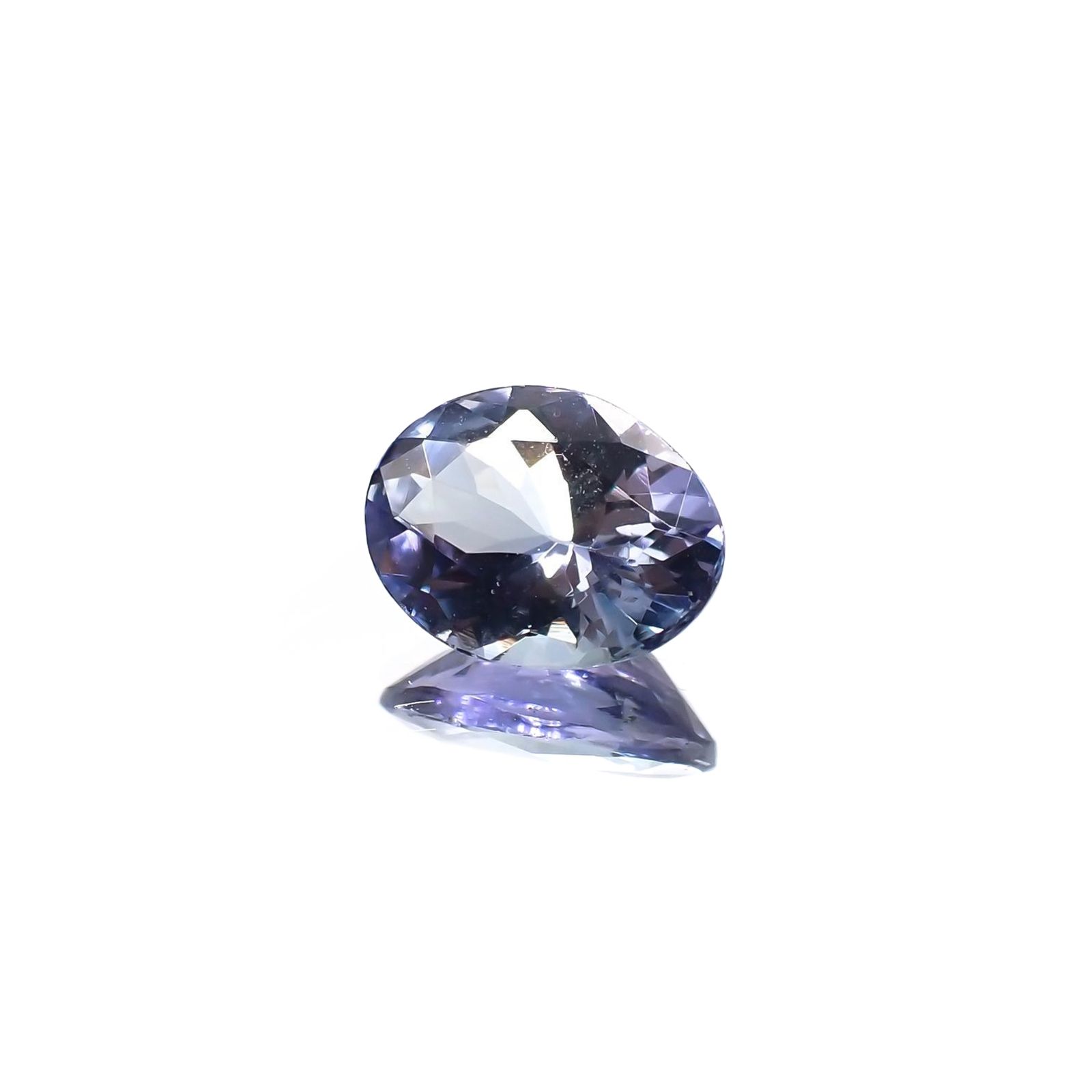 バイカラータンザナイト(宝石名タンザナイト) タンザニア産 ソ付(彩珠) 1.665ct / 8.9x6.8mm前後 [210711829]