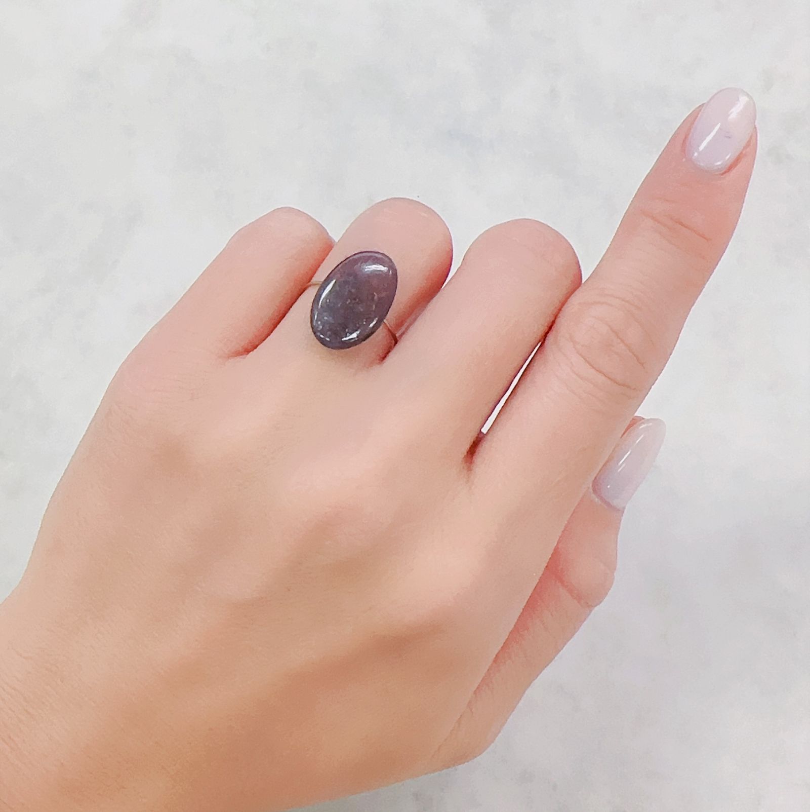 ブラッドショットアイオライト インド産 5.39ct[230622529]16.8x10.6mm前後