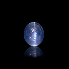 アパタイトキャッツアイ(宝石名ブルー・アパタイト・キャッツアイ)マダガスカル産 3.855ct ソ付(彩珠)[230823093]10.5x8.6mm前後