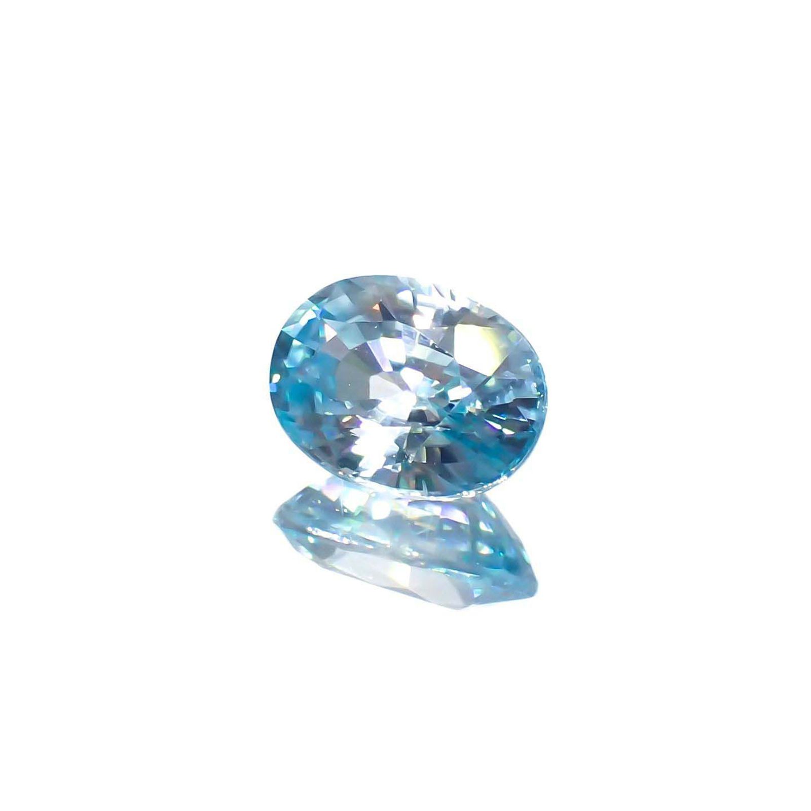 バイカラーブルージルコン カンボジア産 1.92ct [251018647]8x5.9mm前後