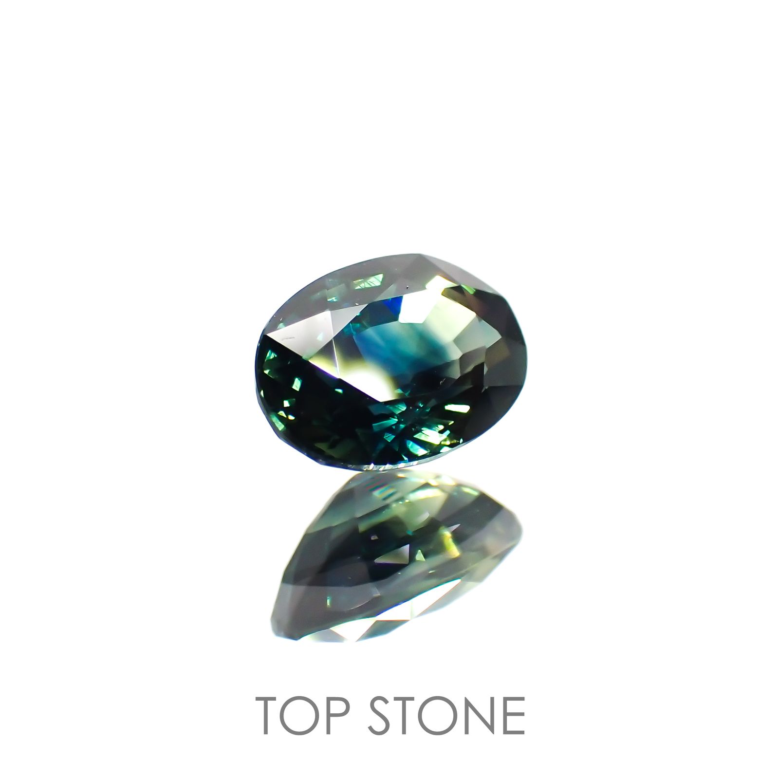 バイカラーサファイア(宝石名バイカラー・サファイア)マダガスカル/オーストラリア産 1.22ct 識別済[220114081]7.1x5.2mm前後