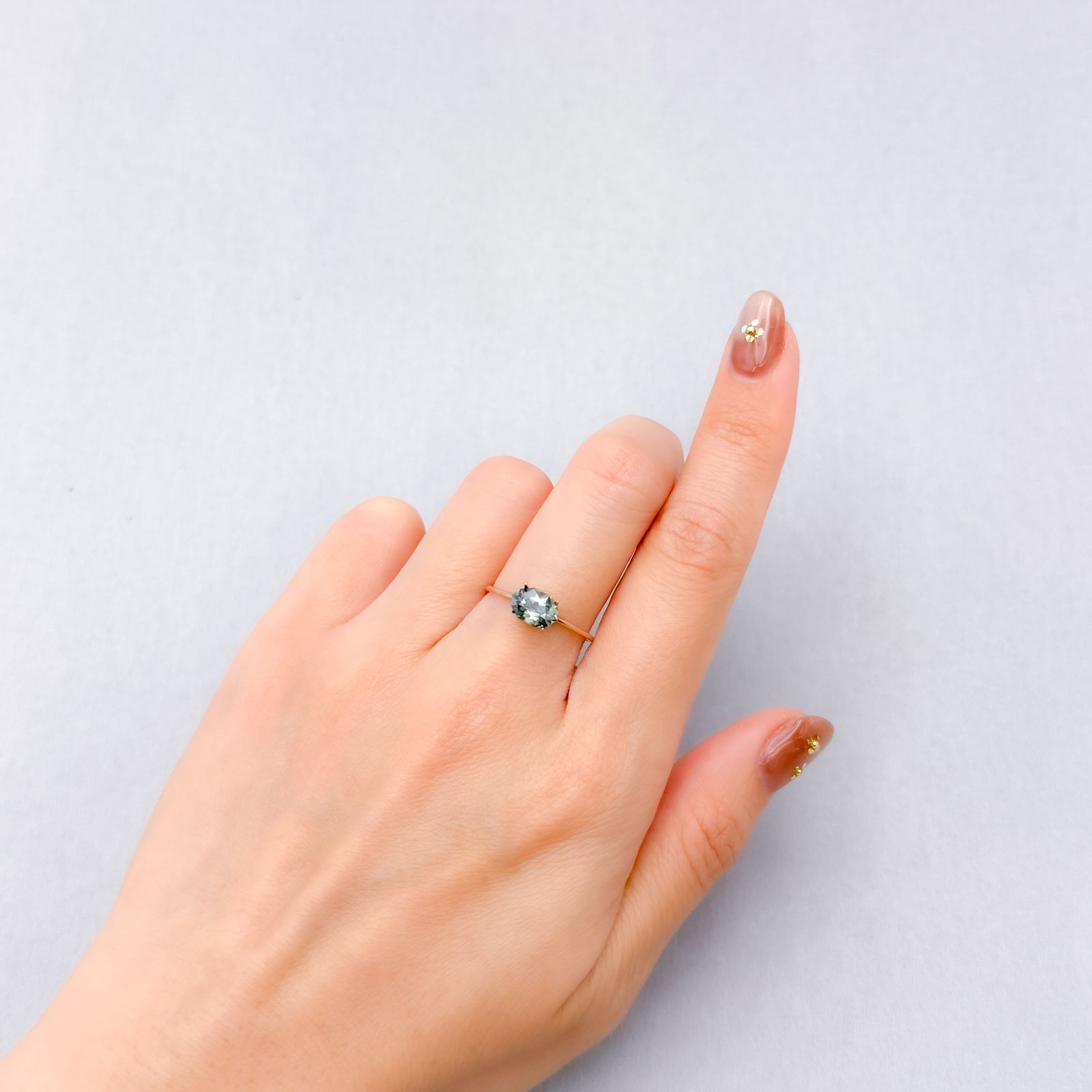 ◇カスタムカット◇バイカラーサファイア オーストラリア産 1.14ct [250229827]7.8x5.3mm前後