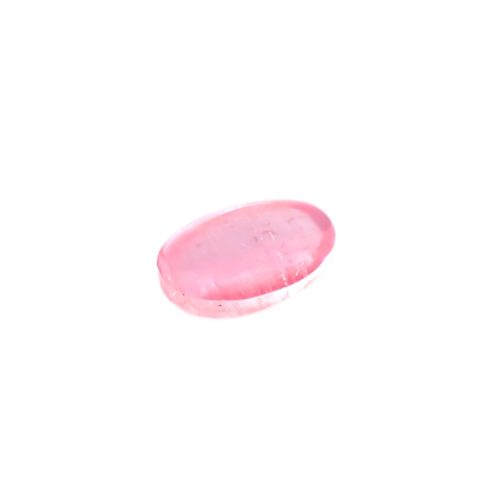 ペツォッタイトキャッツアイ(ラズベリル)(宝石名ペツォッタイト・キャッツアイ)マダガスカル産 0.700ct ソ付(彩珠)[220114349]6.7x4.4mm前後
