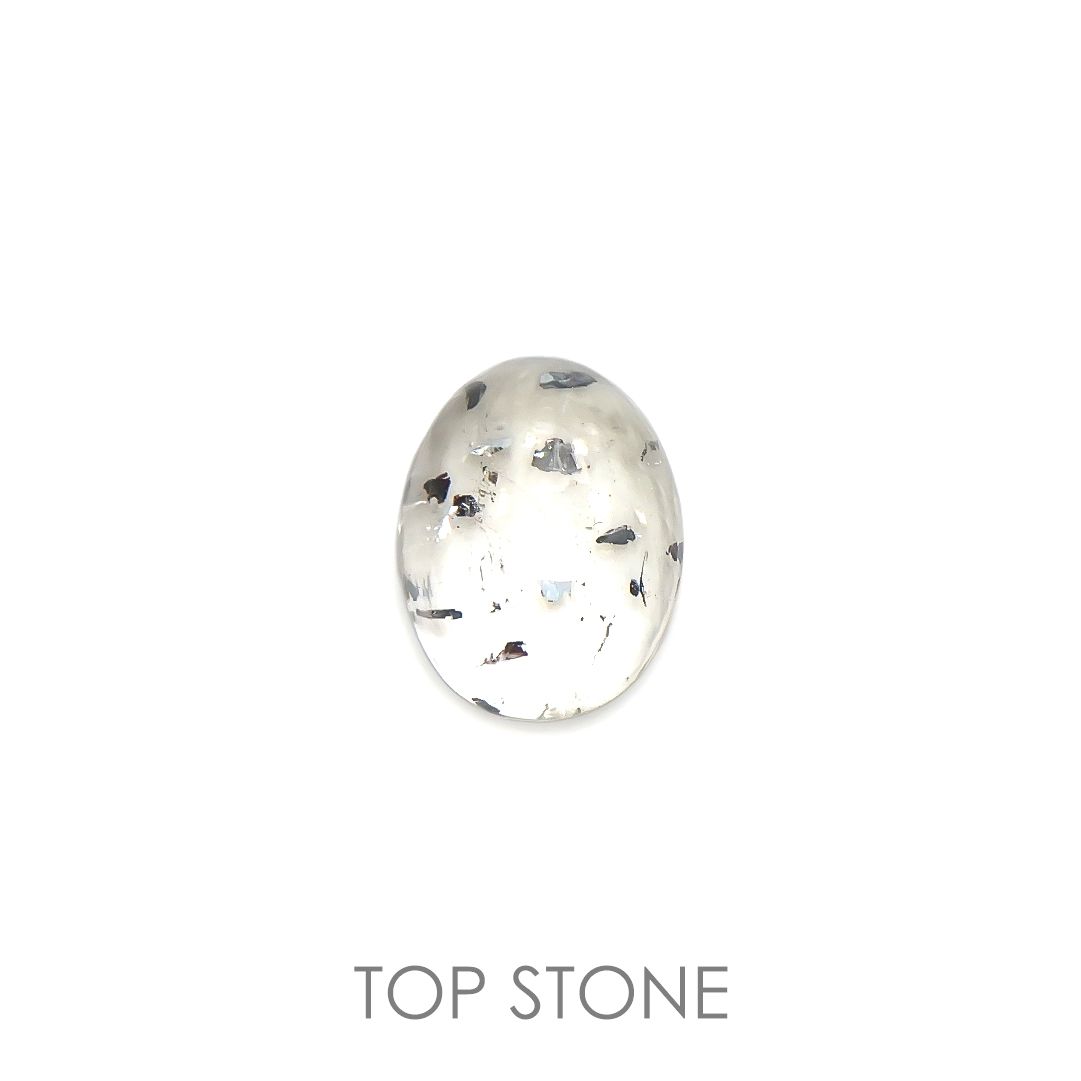 ヘマタイトインクォーツ 中国産 10.68ct[220115248]15.2x11.8mm前後