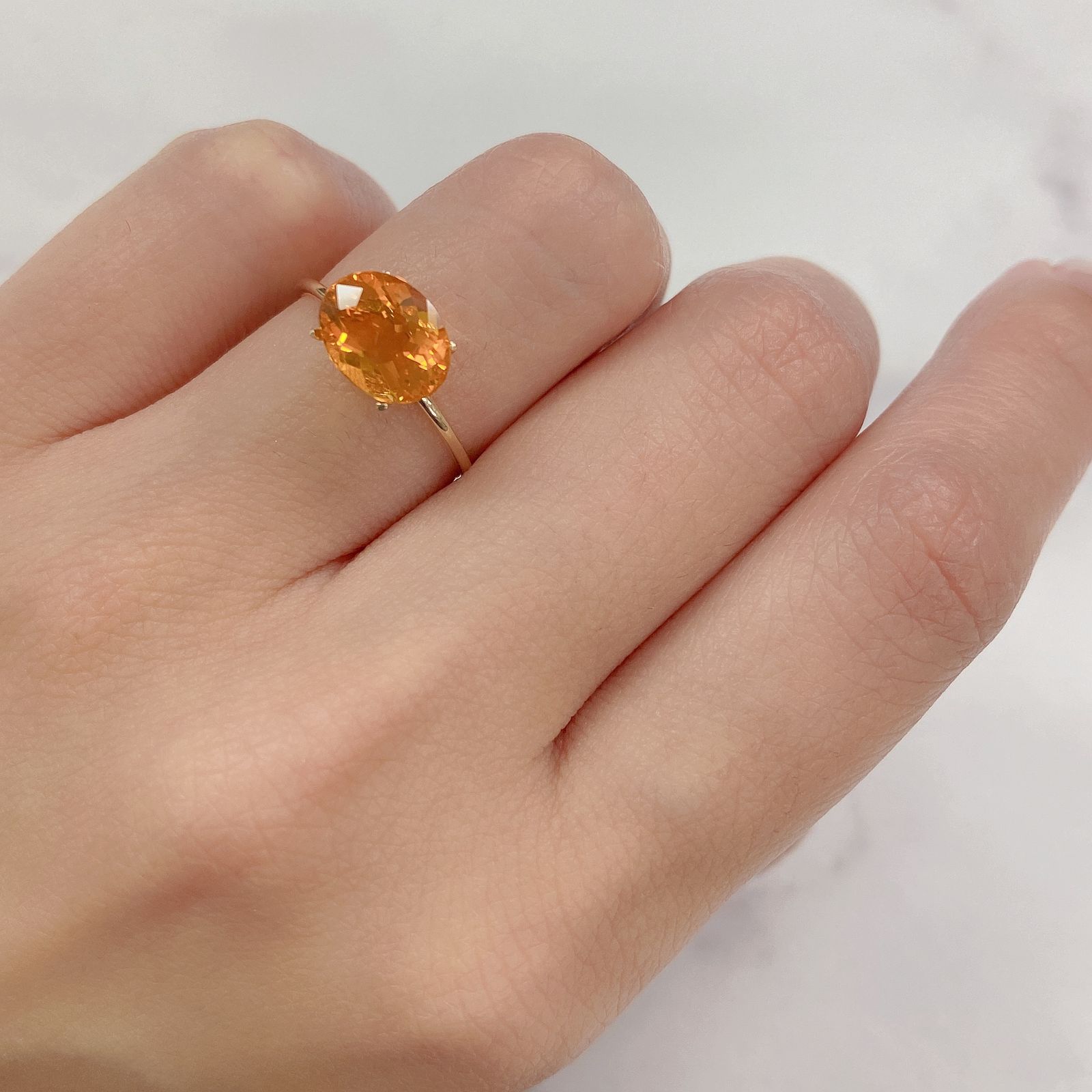 ファイヤーオパール(宝石名ファイヤー・オパール) メキシコ産 1.12ct 識別済[20085088]8.7×6.8mm前後