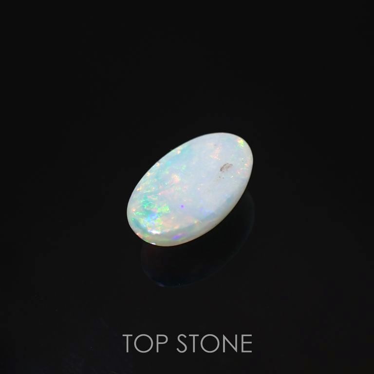 オパール(宝石名ホワイト・オパール)オーストラリア産 1.590ct ソ付[220717006]10.9x6.9mm前後