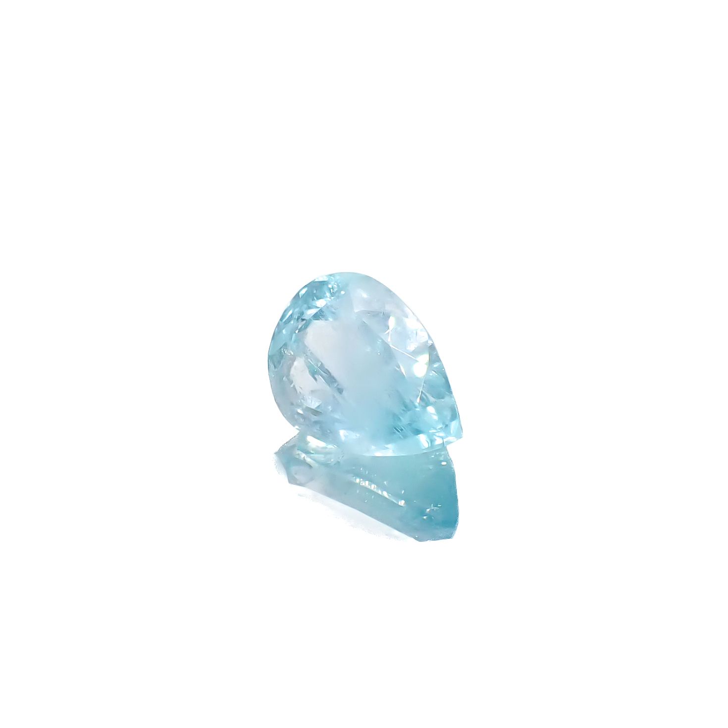 ユークレース(宝石名ブルー・ユークレース)コロンビア産 13.529ct ソ付(彩珠)[240628193]17.5x12.9mm前後