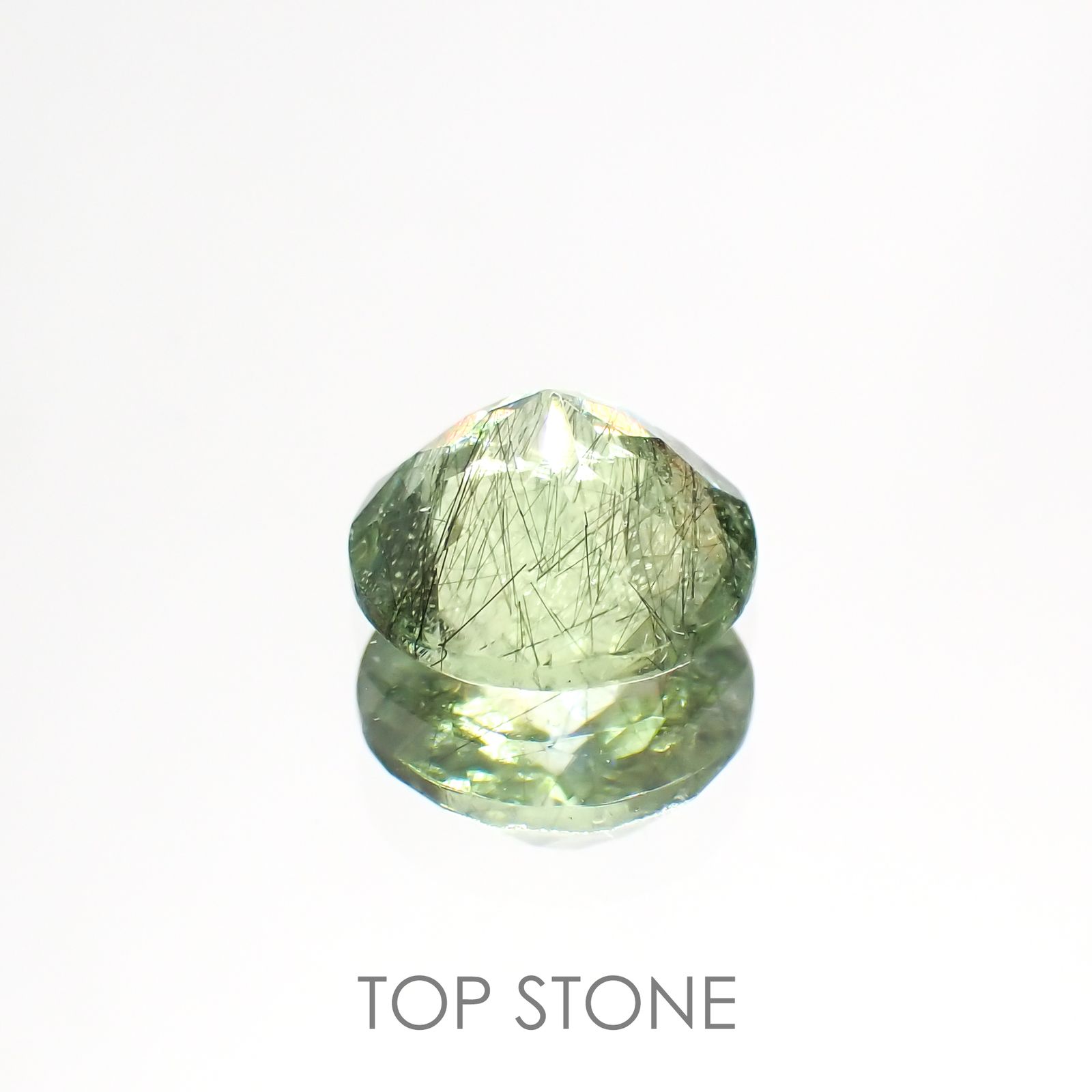 ルドウィジャイトインペリドット パキスタン産 ルース 1.36ct[210913495]7.2×7.1mm前後