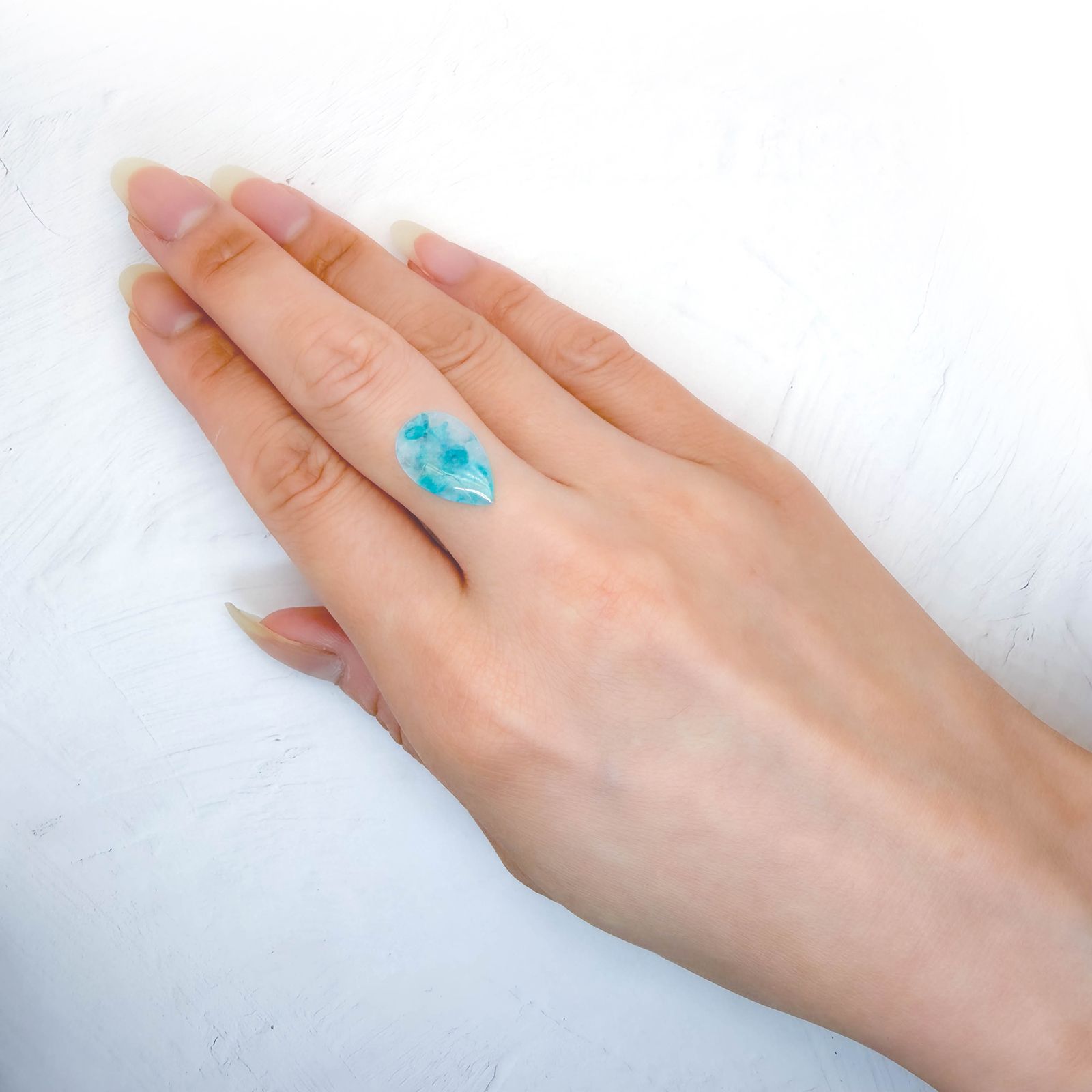 ◇リバーシブル◇パライバトルマリンインクオーツ ブラジル産 3.01ct / 15.9x10mm前後 [260932731]