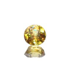 ゴールデンスフェーン(宝石名スフェーン)マダガスカル産 0.58ct 識別済[230120162]4.8x4.9mm前後