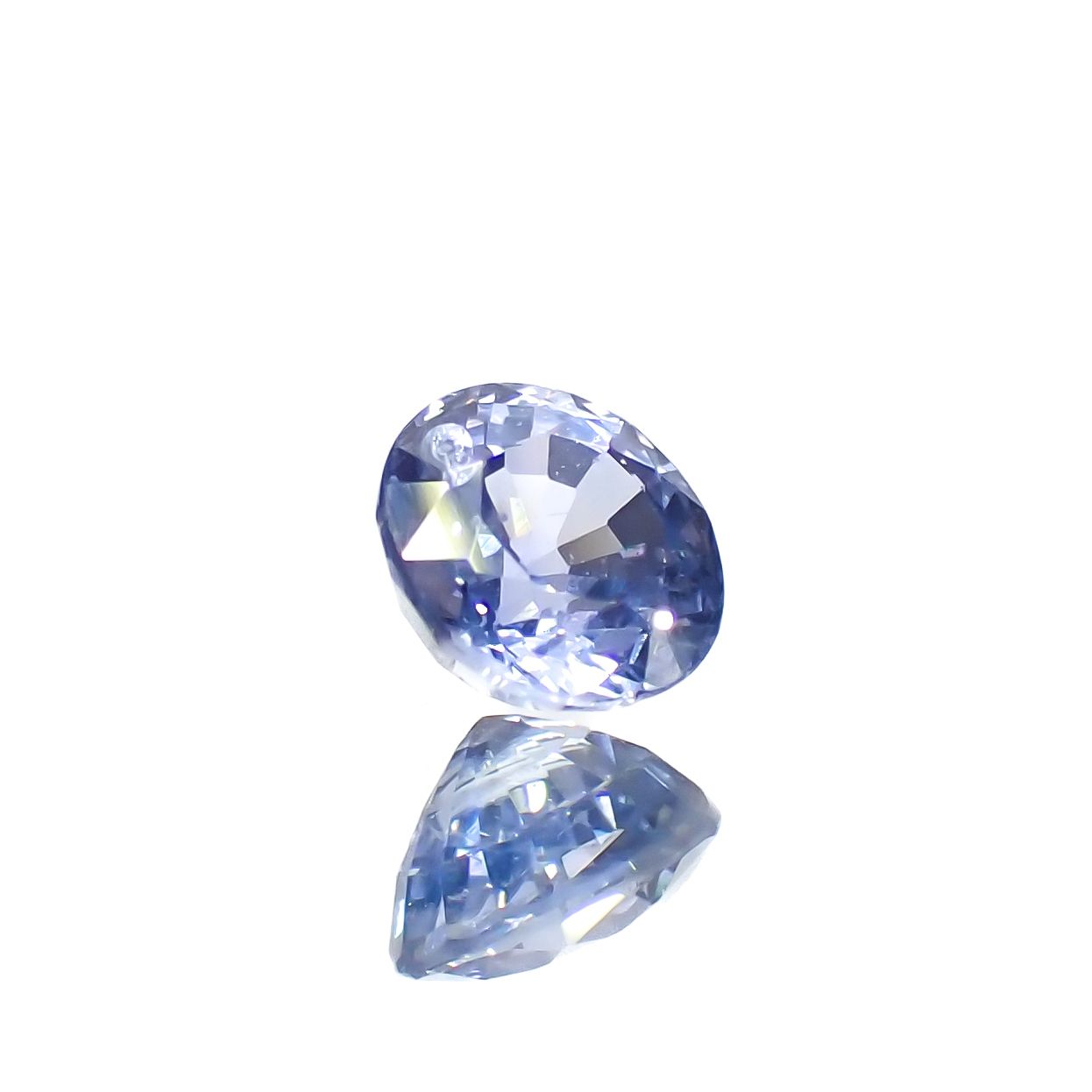 アイスブルーサファイア(宝石名サファイア)スリランカ/マダガスカル産 0.51ct 識別済[230722696]4.5x4.4mm前後