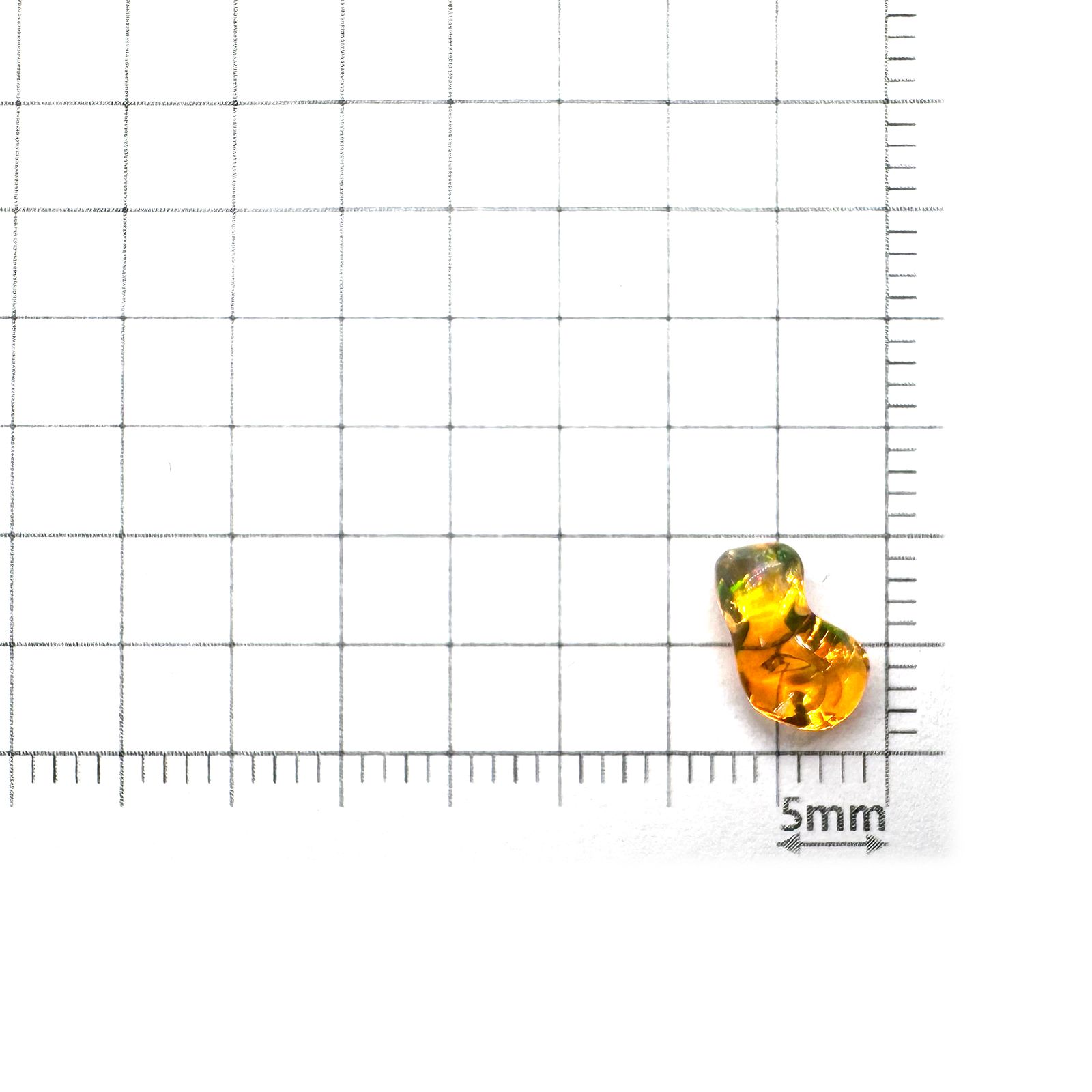 ファイヤーオパール 原石 メキシコ産 0.82ct[240125267]8.9x5.3mm前後