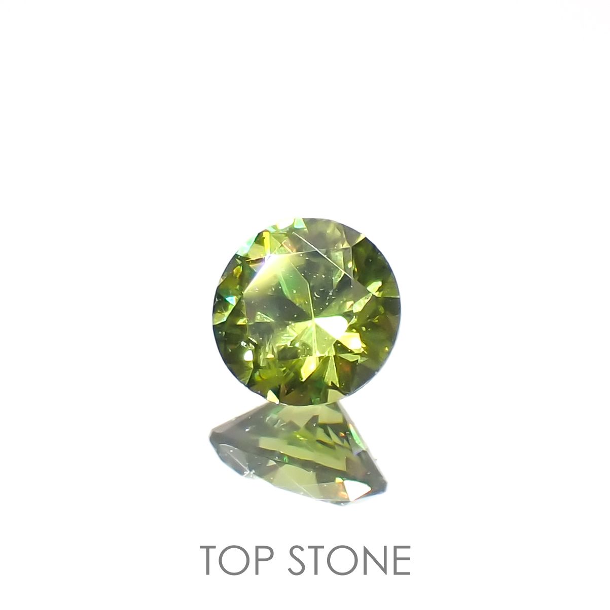 デマントイドガーネット(宝石名デマントイド・ガーネット)ロシア産 0.18ct 識別済[221119165]3.4x3.4mm前後