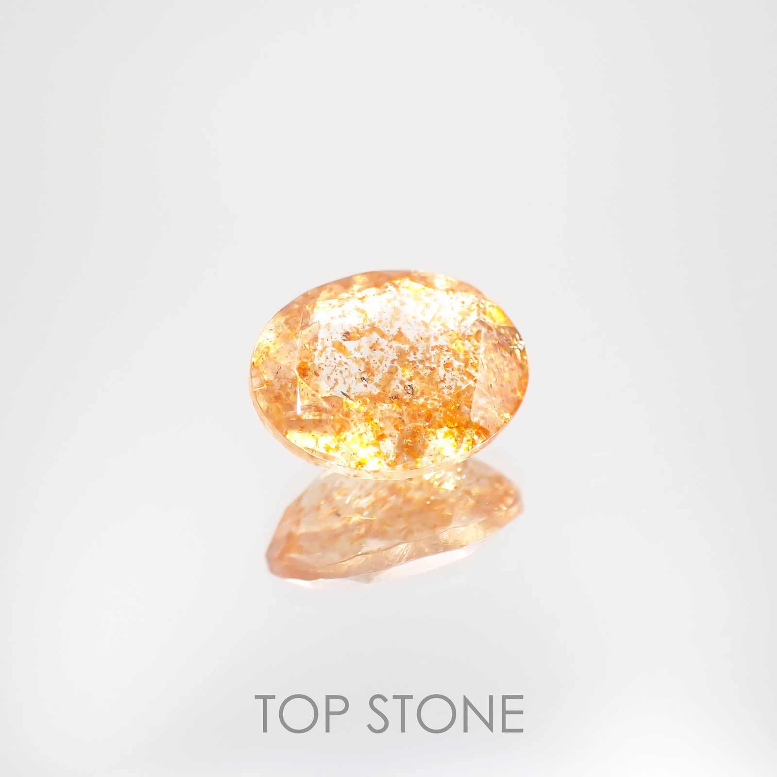 イリュージョンサンストーン インド産 1.73ct[221219255]9.1x7.3mm前後